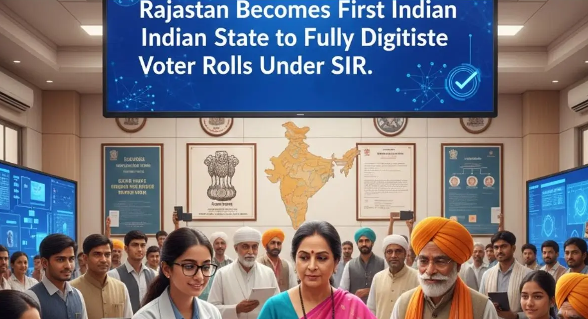 Rajasthan became the first state to digitise 100% voter rolls under SIR