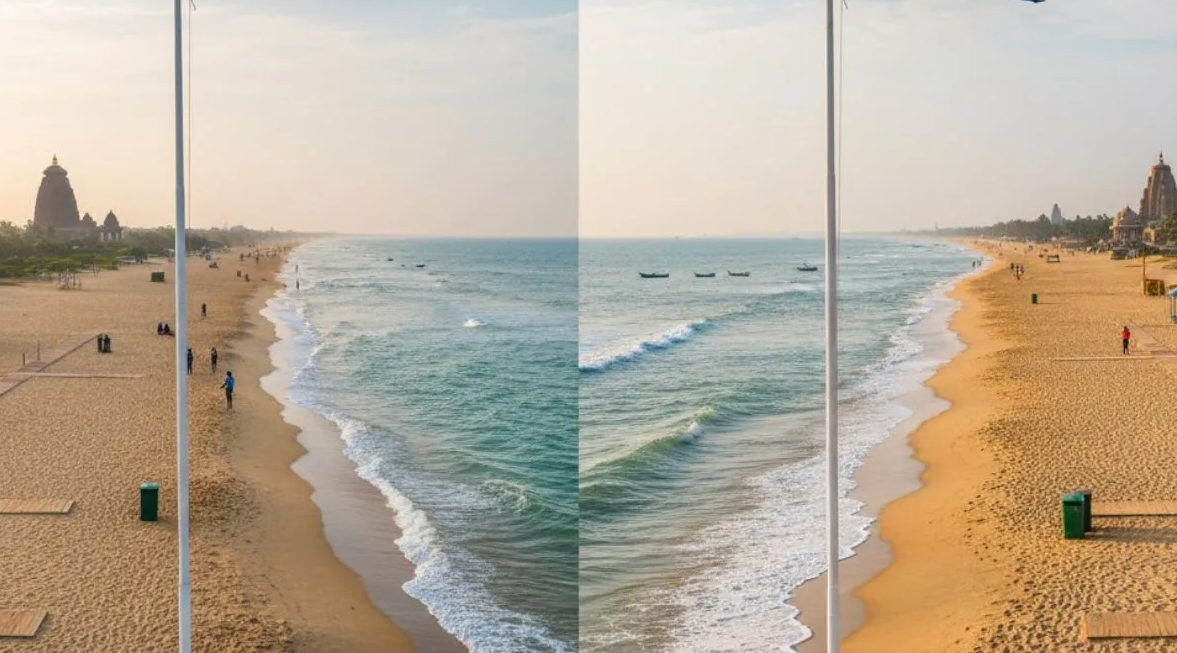 Odisha’s Sunapur and Puri beaches have once again received the prestigious Blue Flag certification for the year 2025-26