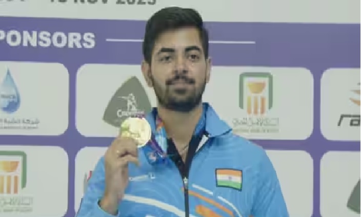 Samrat Rana won the gold medal in the men’s 10m air pistol event at the ISSF World Championship in Cairo