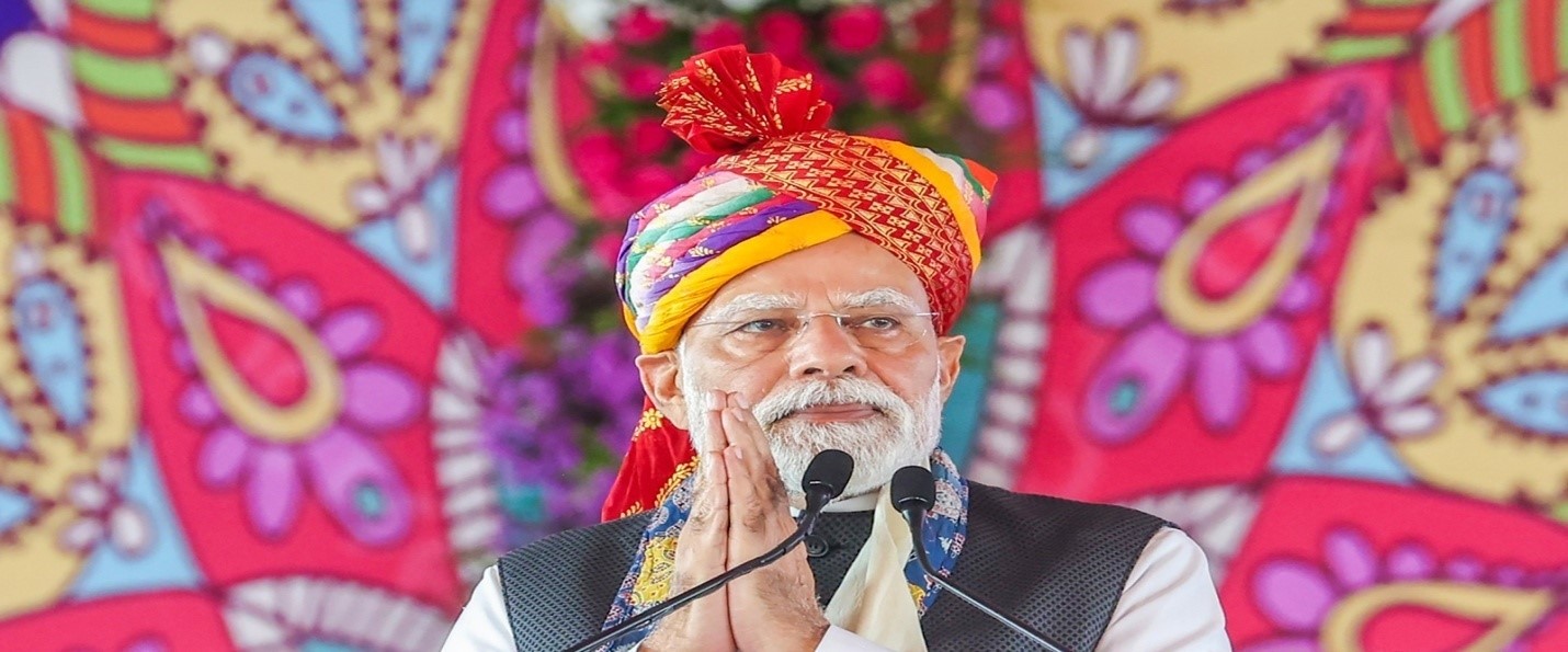 Prime Minister Narendra Modi launched and inaugurated development projects worth over ₹1.22 lakh crore in Banswara, Rajasthan