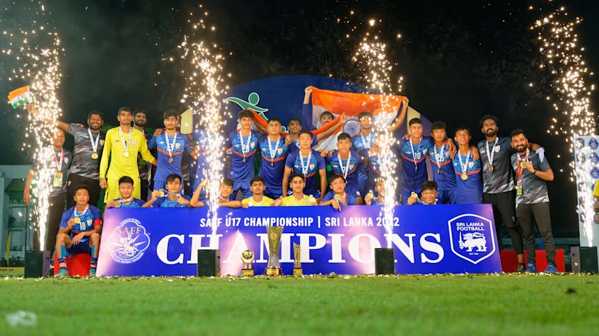India won the Under-17 SAFF Championship title for the seventh time