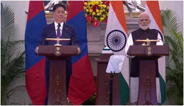 India and Mongolia signed ten MoUs at the bilateral and delegation levels in New Delhi